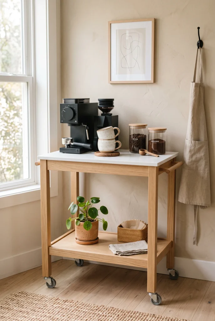 Compact Coffee Cart