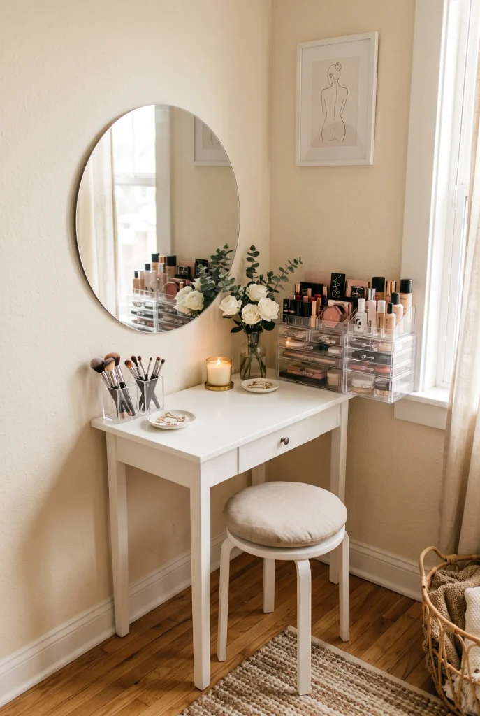 Corner Makeup Station
