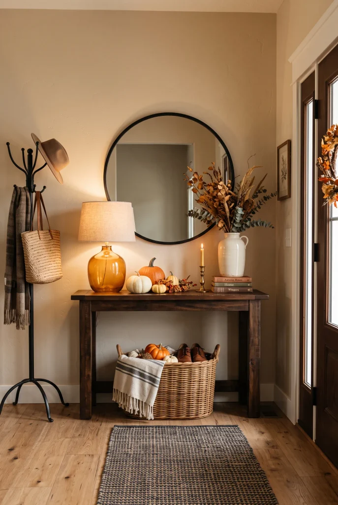 Cozy Halloween Entryway