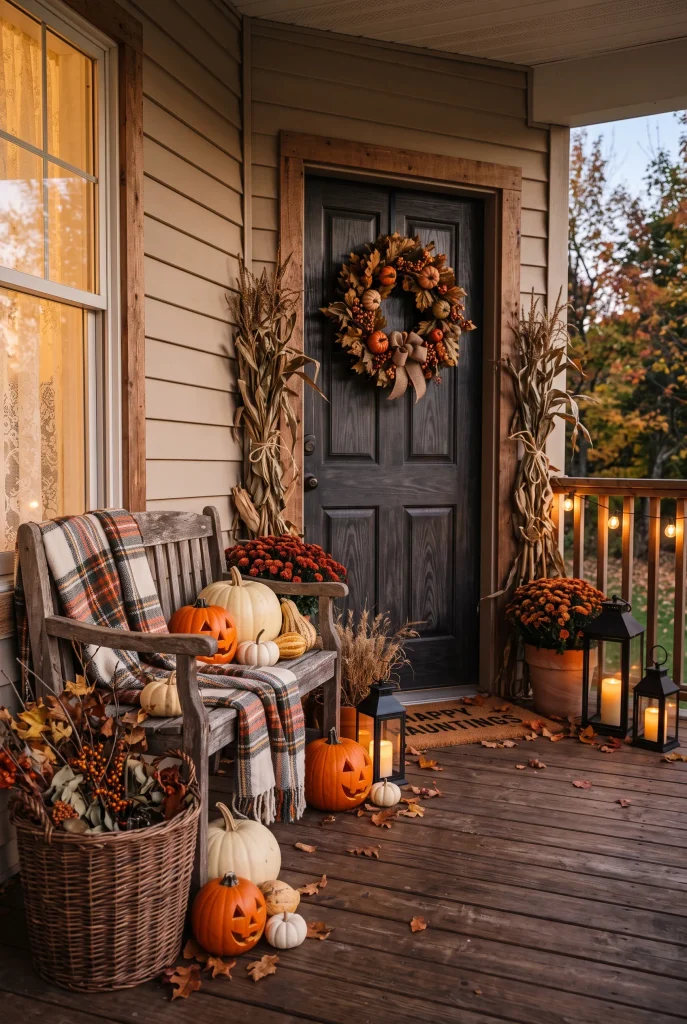 Cozy Pumpkin Bench