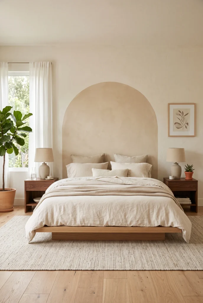 Curved Painted Headboard Shape