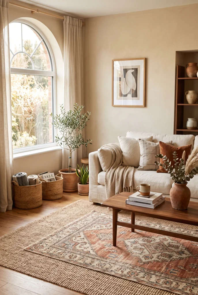 Earthy Layered Rug