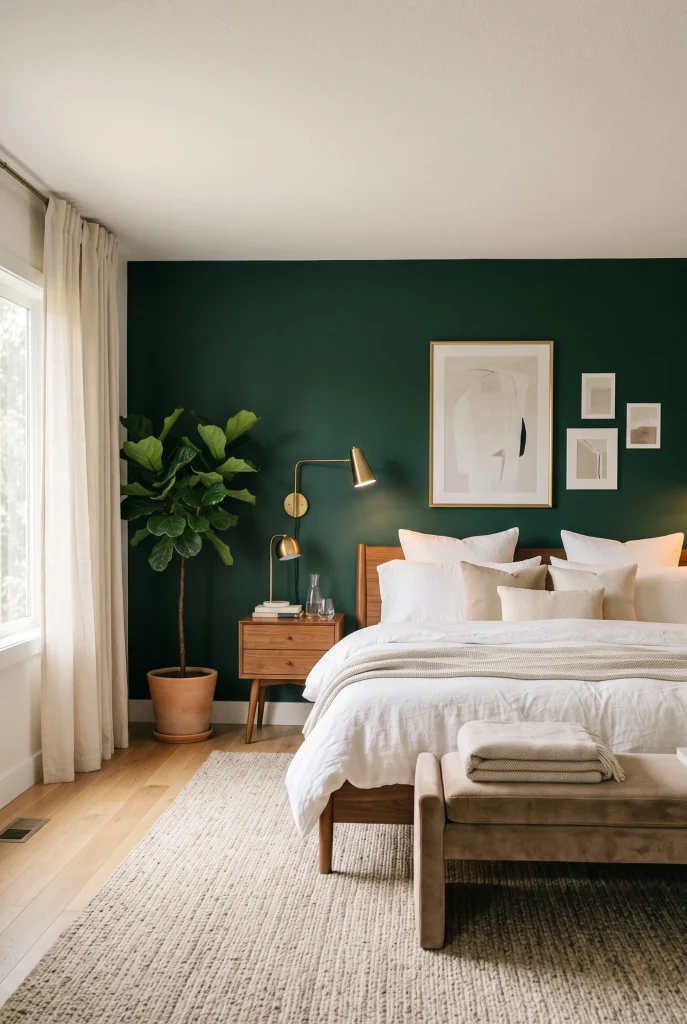 Emerald Green Accent Wall