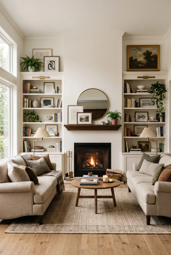 Fireplace Book Shelves