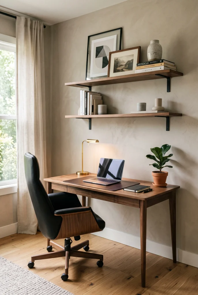 Floating Wood Shelves