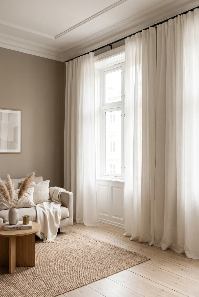 Floor-to-Ceiling Linen Drapes