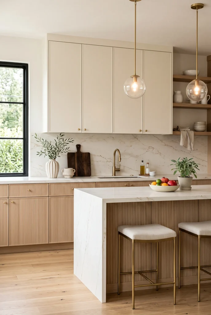 Fluted Cabinet Details