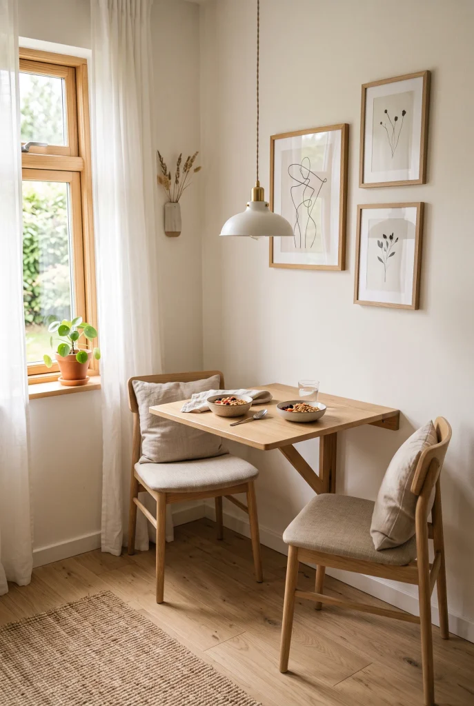 Fold-Down Dining Table