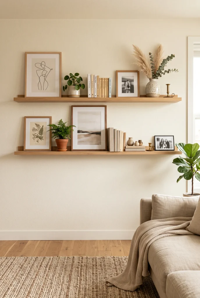 Gallery-Style Shelves