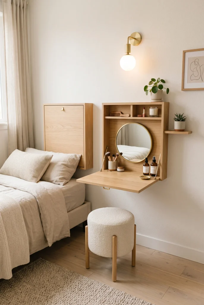 Hidden Fold-Down Vanity