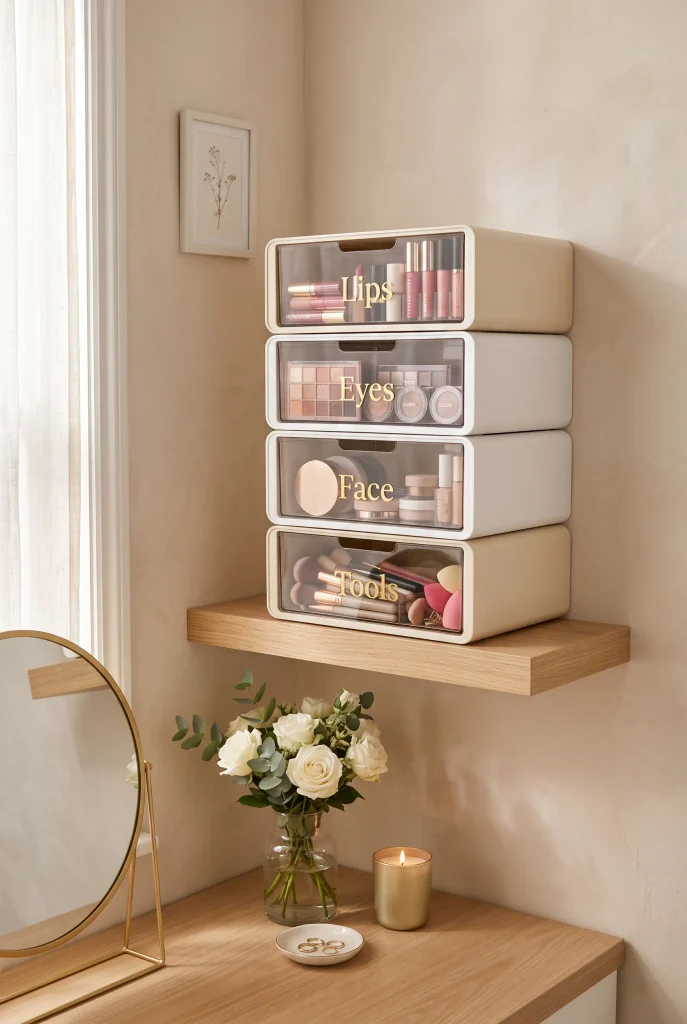 Labeled Makeup Boxes