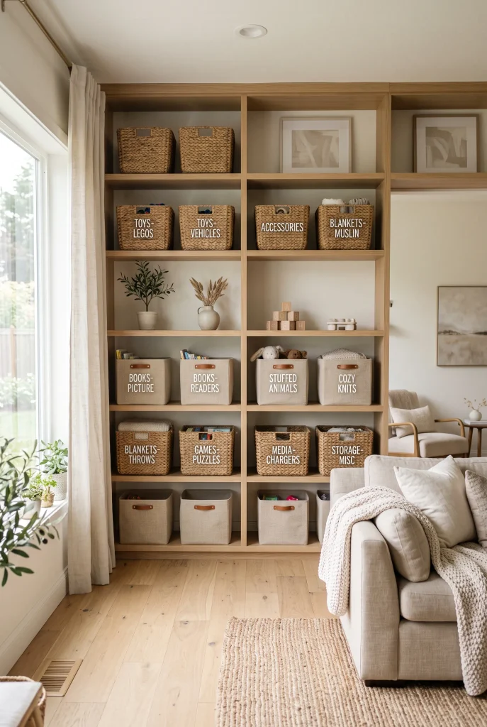 Labeled Storage Bins