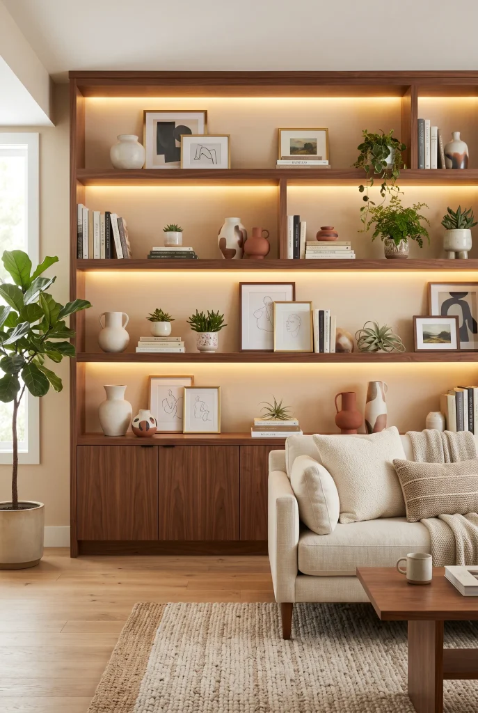 Layered Shelf Lighting