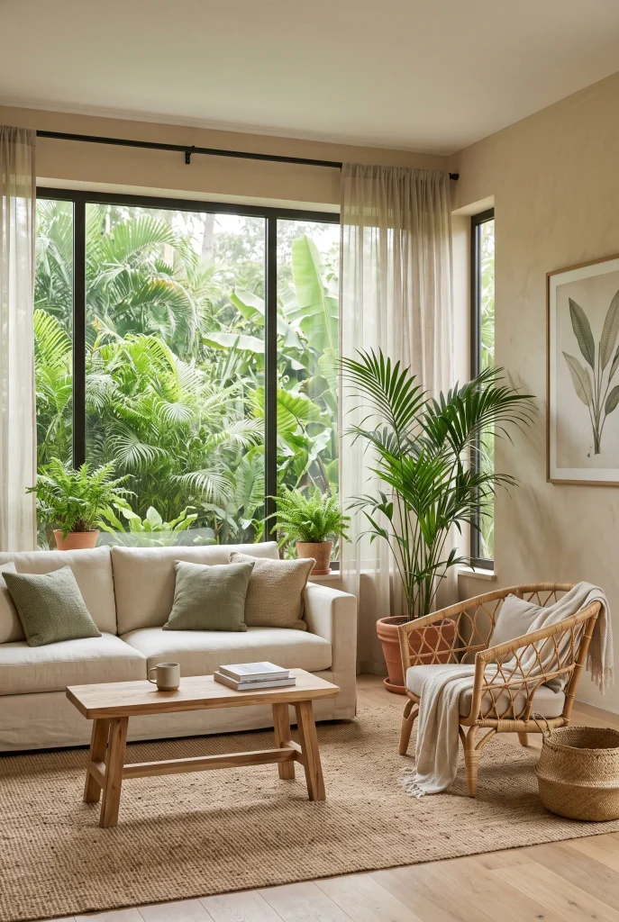 Leafy Window View