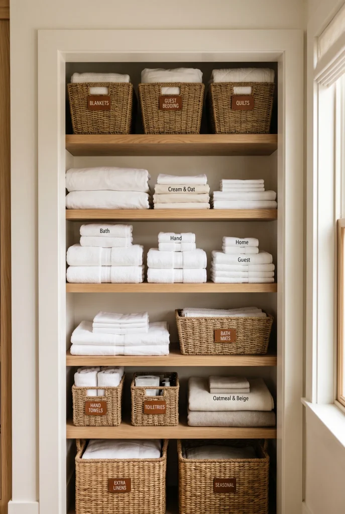 Linen Closet Baskets