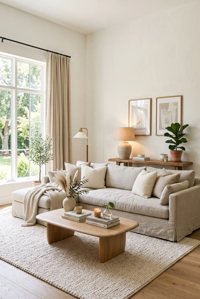 Linen Slipcovered Sofa