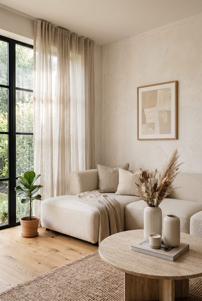 Low-Profile Bouclé Sectional