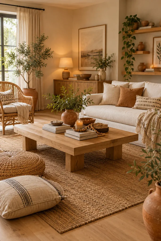 Low Wooden Coffee Table