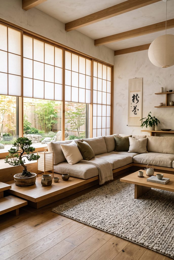Low Wooden Platform Sectional