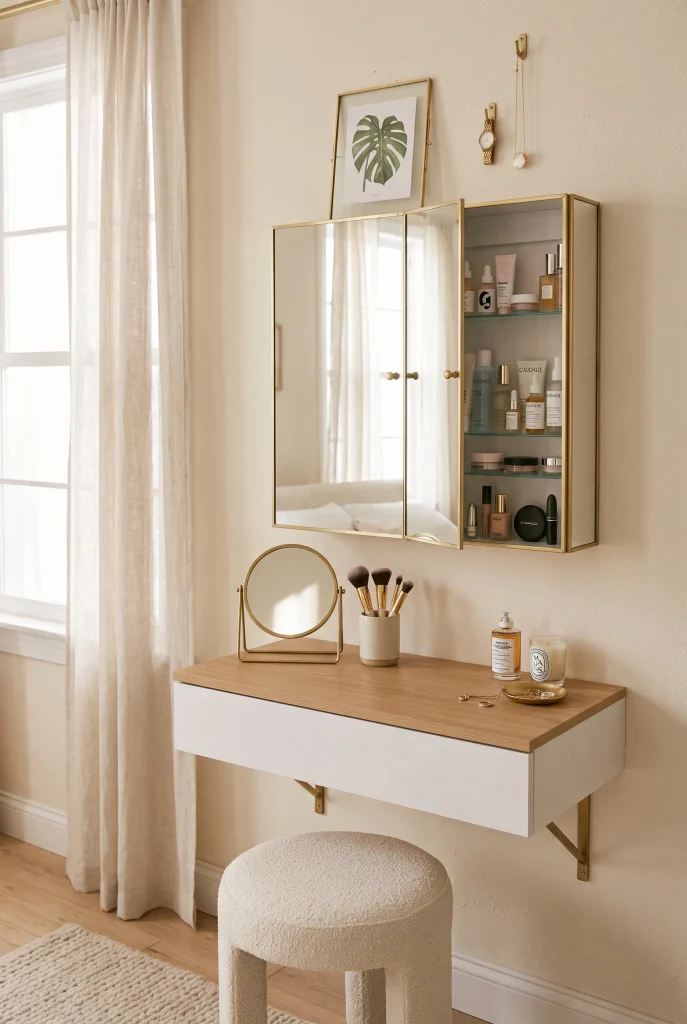 Mirrored Makeup Cabinet