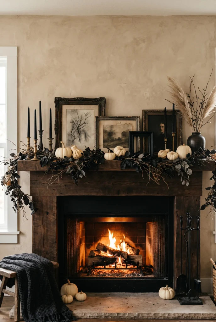 Moody Fireplace Mantel