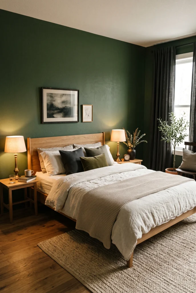 Moody Green Walls