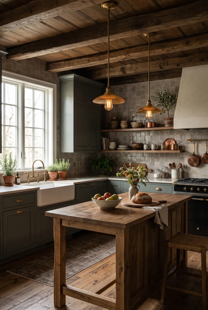 Moody Tile Backsplash