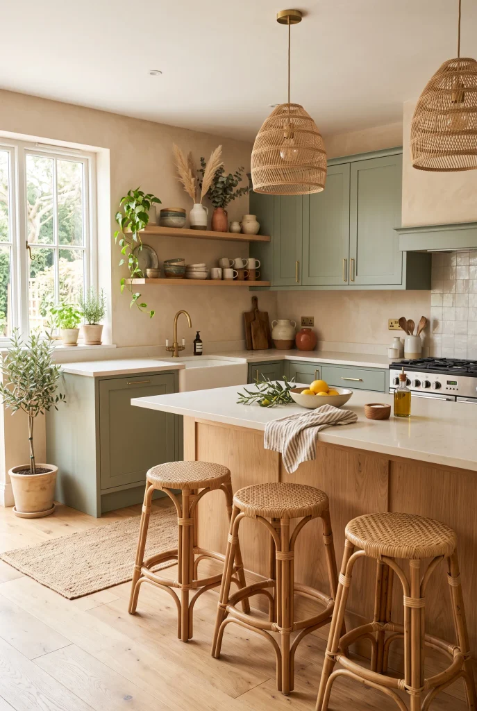 Muted Green Cabinets