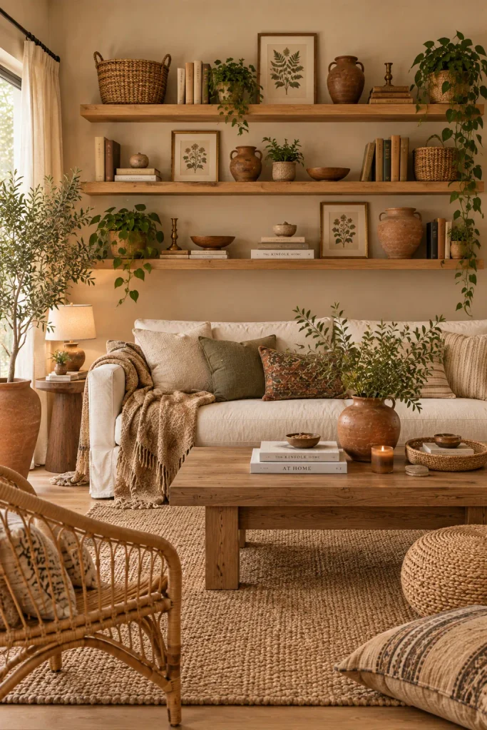 Natural Wood Shelving