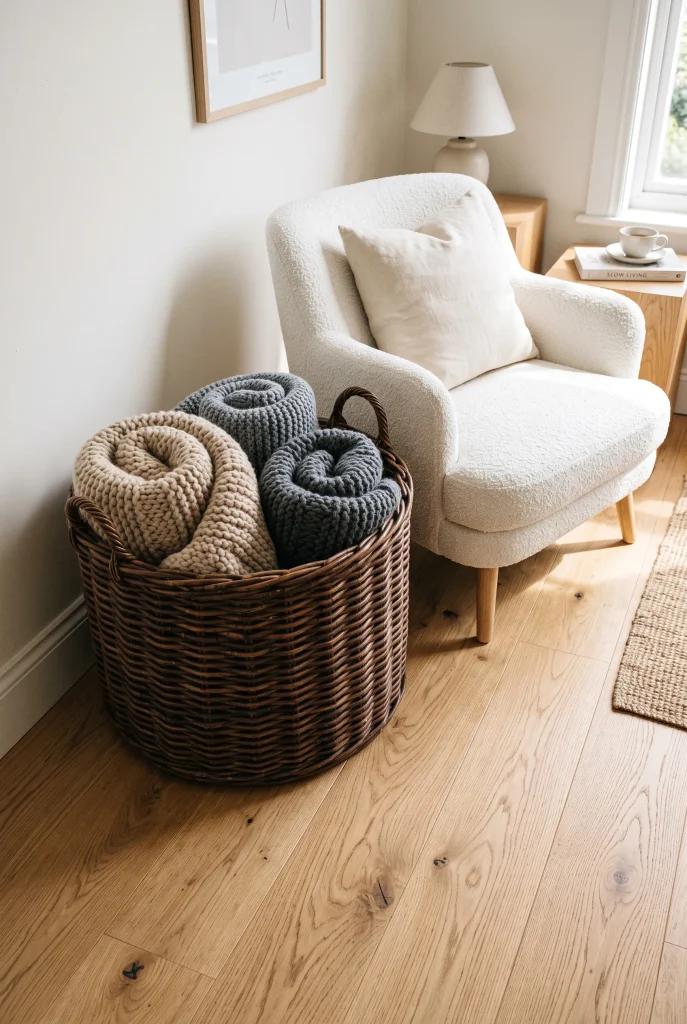 Oversized Dark Woven Baskets
