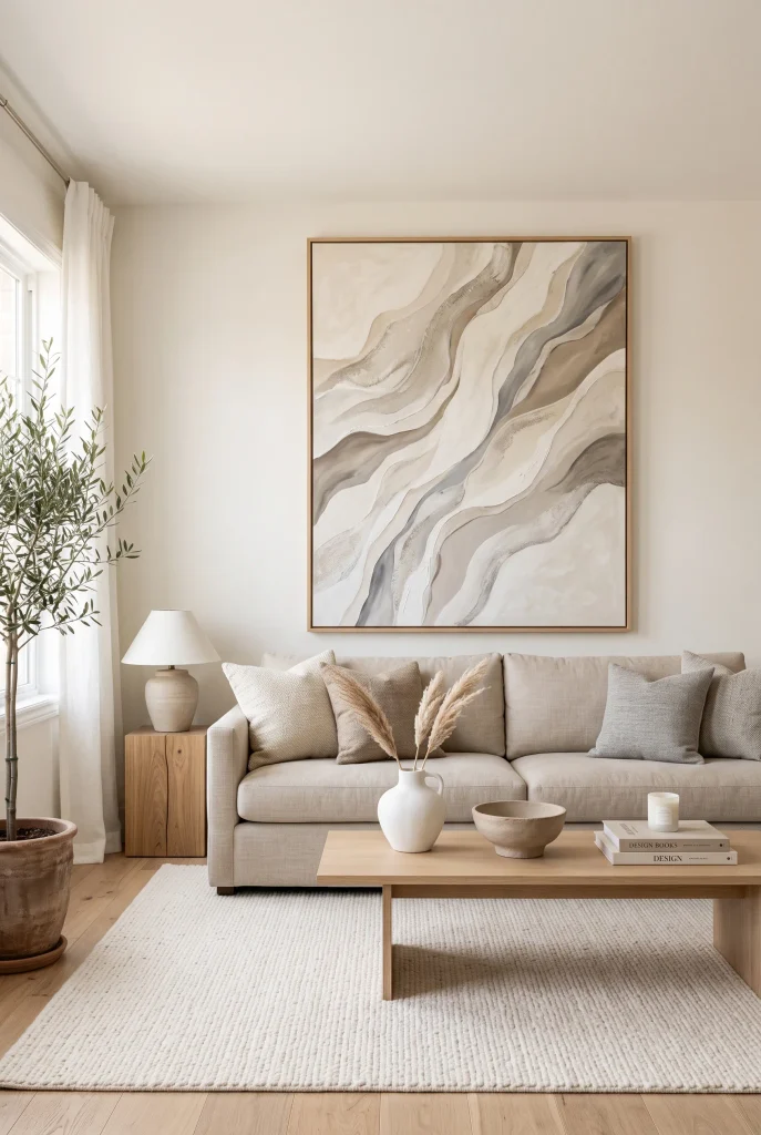 Oversized Neutral Artwork