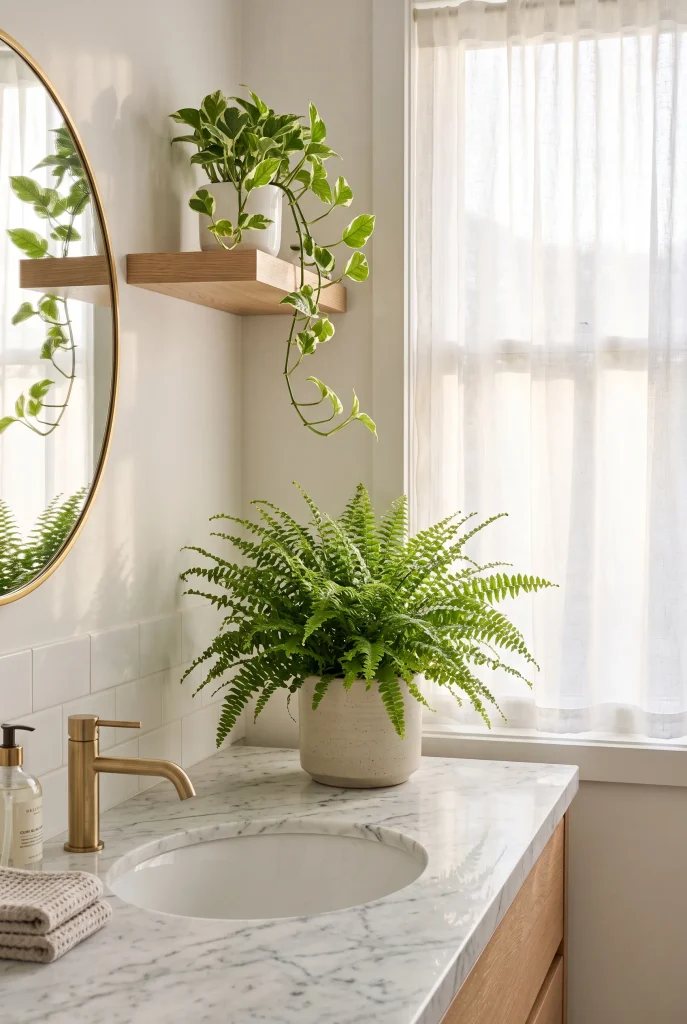 Potted Bathroom Greenery