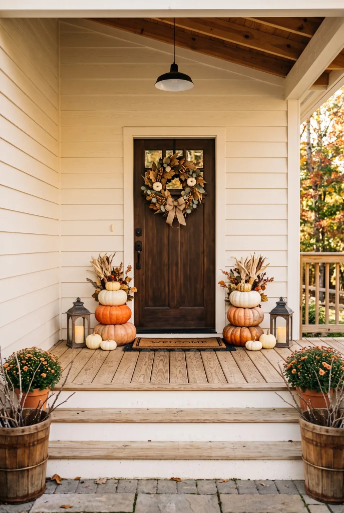 Pumpkin Porch Display