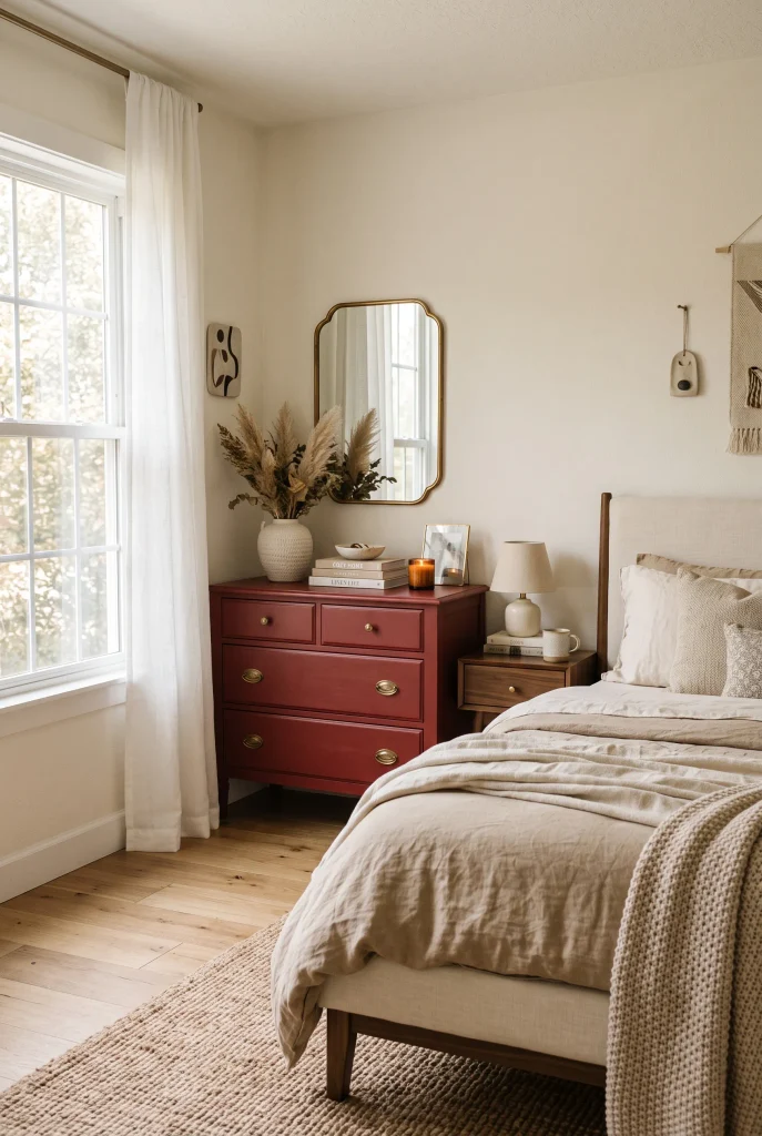 Red Painted Dresser