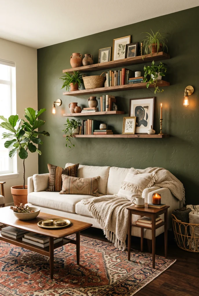 Rustic Floating Shelves