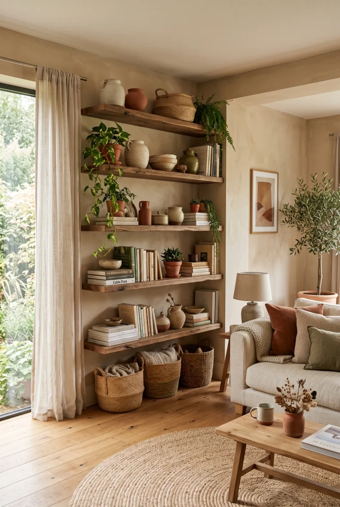 Rustic Wood Shelving