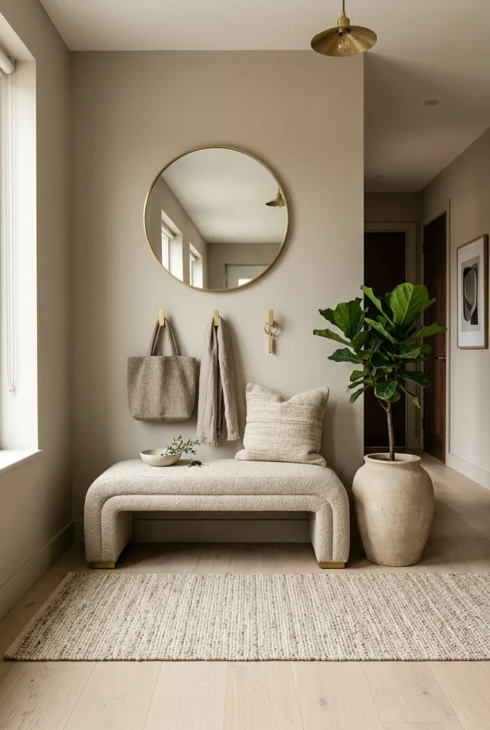Sculptural Entry Bench