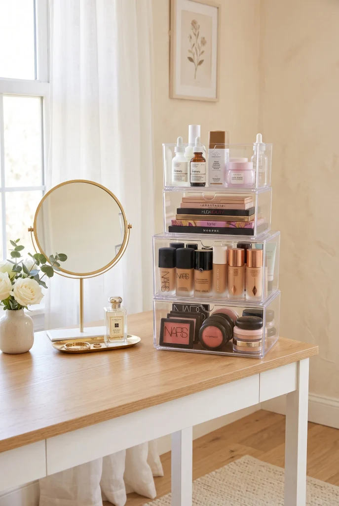 Stackable Makeup Bins