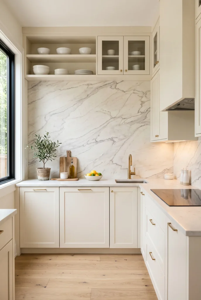 Statement Slab Backsplash