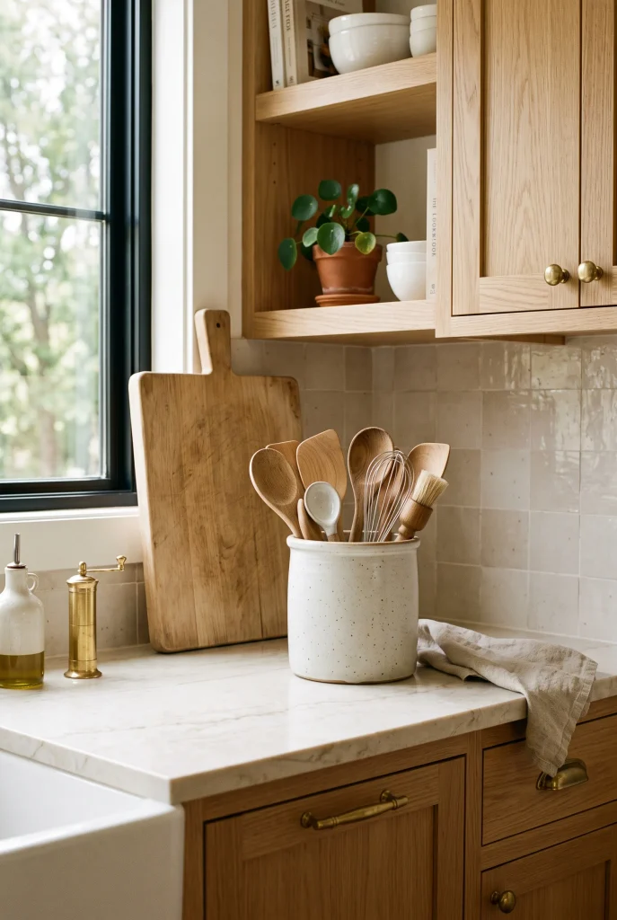 Stoneware Utensil Crock