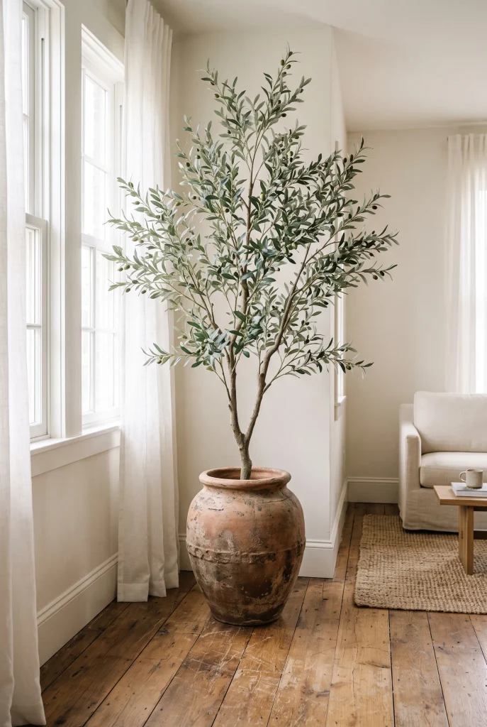 Tall Faux Olive Trees