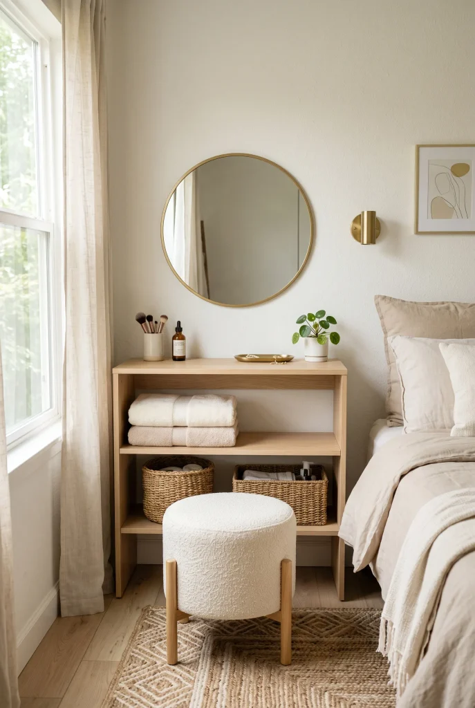 Vanity With Open Shelving
