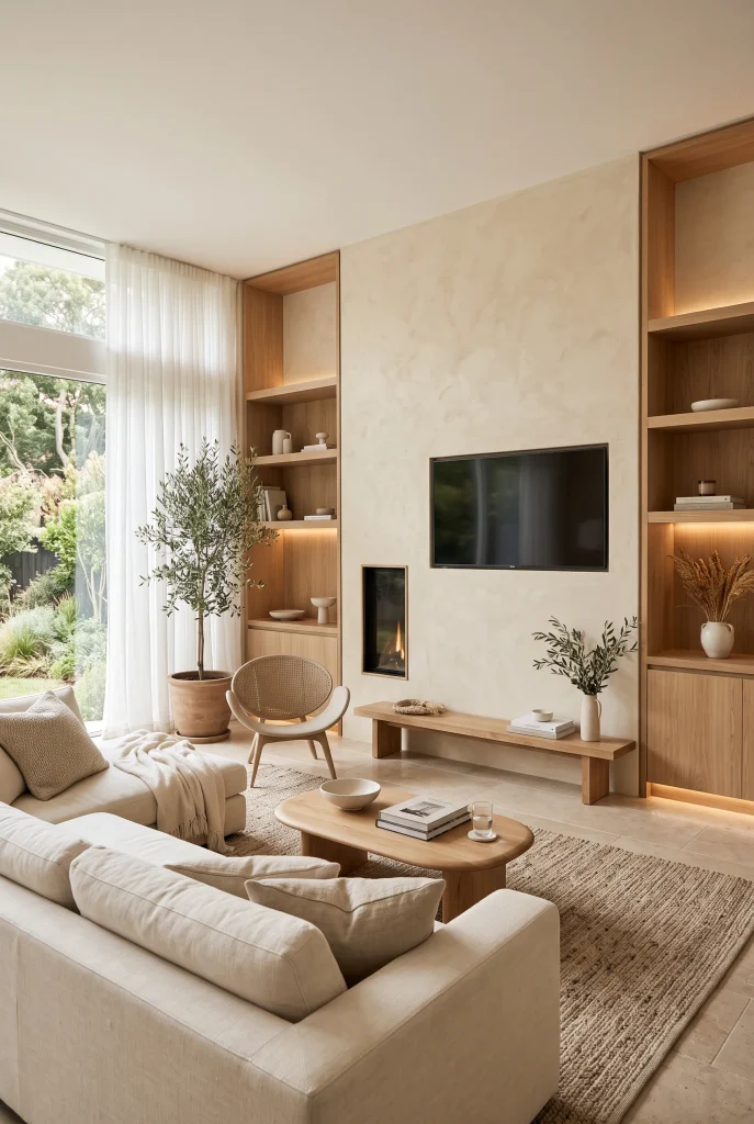 Vertical Fireplace Wall