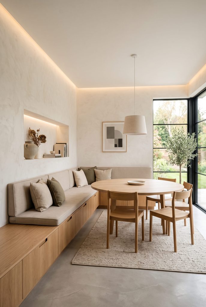 Wall-to-Wall Built-In Bench