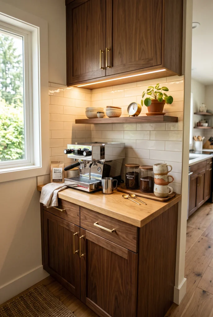 Warm Wood Coffee Nook