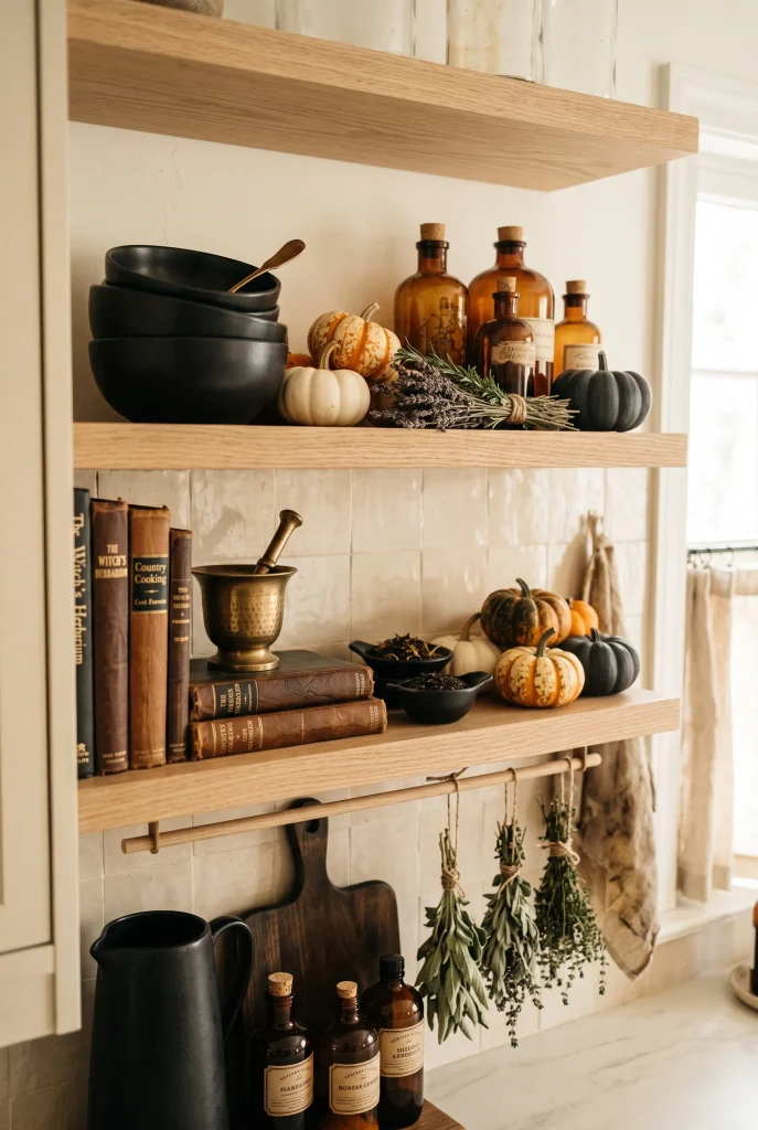 Witchy Kitchen Shelves