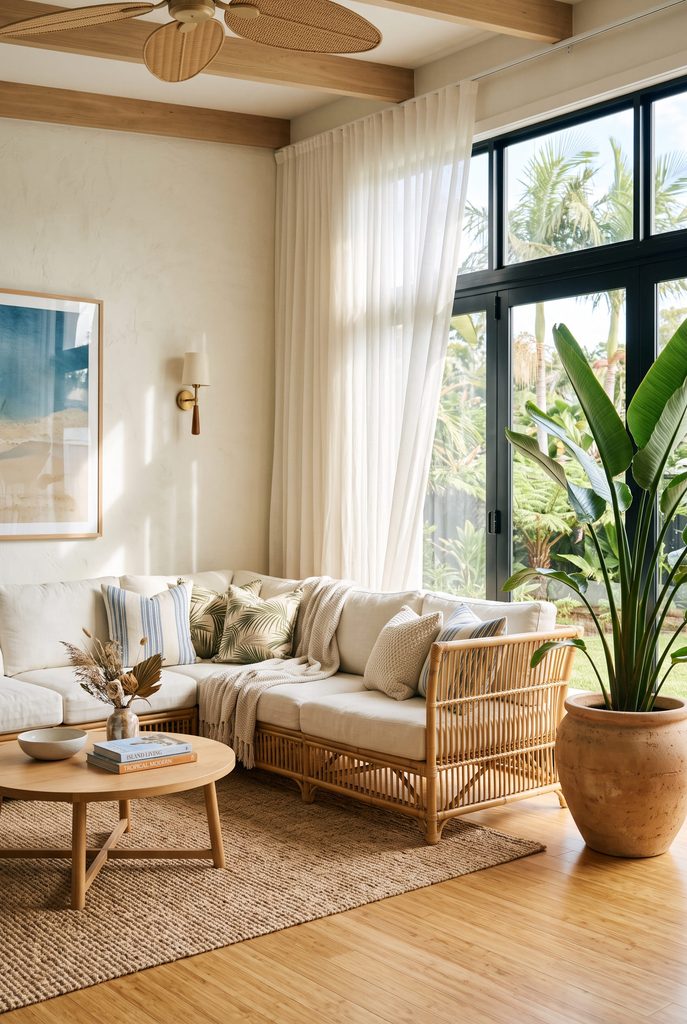 Woven Rattan Corner Frame