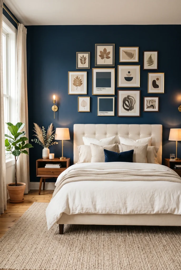 Blue Gallery Wall