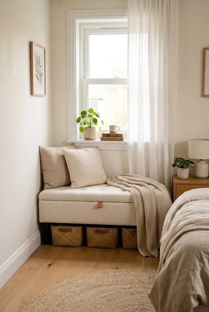 Corner Storage Bench