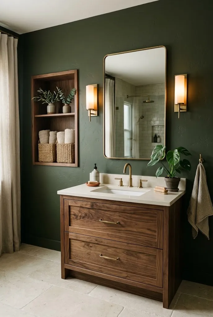 Deep Olive and Cream